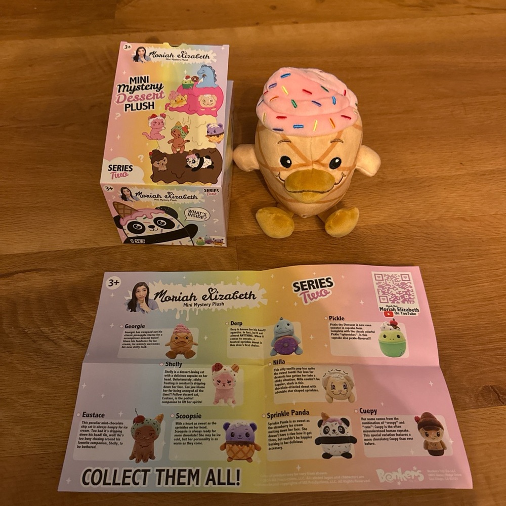 Moriah Elizabeth Series 2 Mini Mystery Dessert Plush Georgie Duck New Open Box